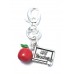 No 1 Teacher with Red Apple Keyring